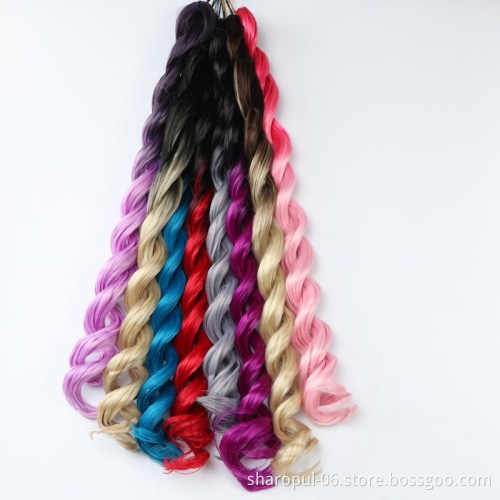 Spiral  braiding hair extension 24inch 100gram no tangle Jumbo crochet braid style afro kinky hair bulk